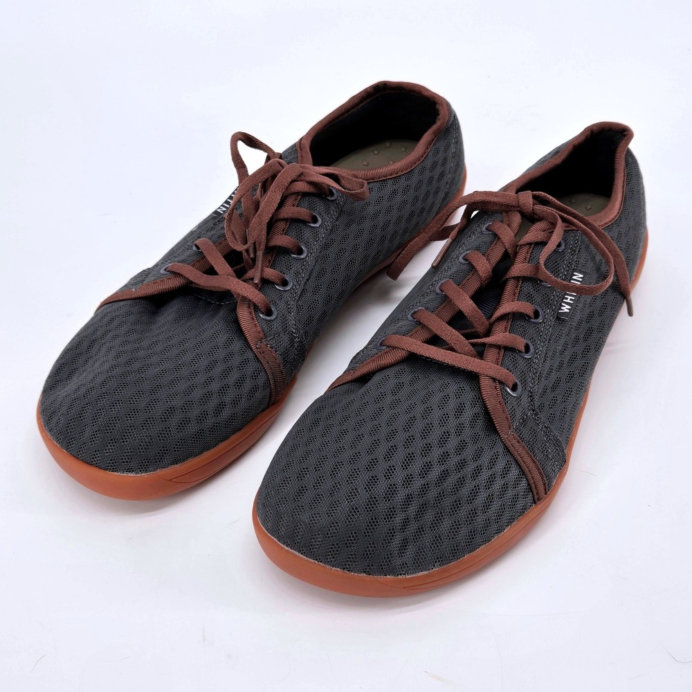 Whitin W75v2 Barefoot Minimalist Trail Runner Shoe Grey Gum Men Size 11 EU 44